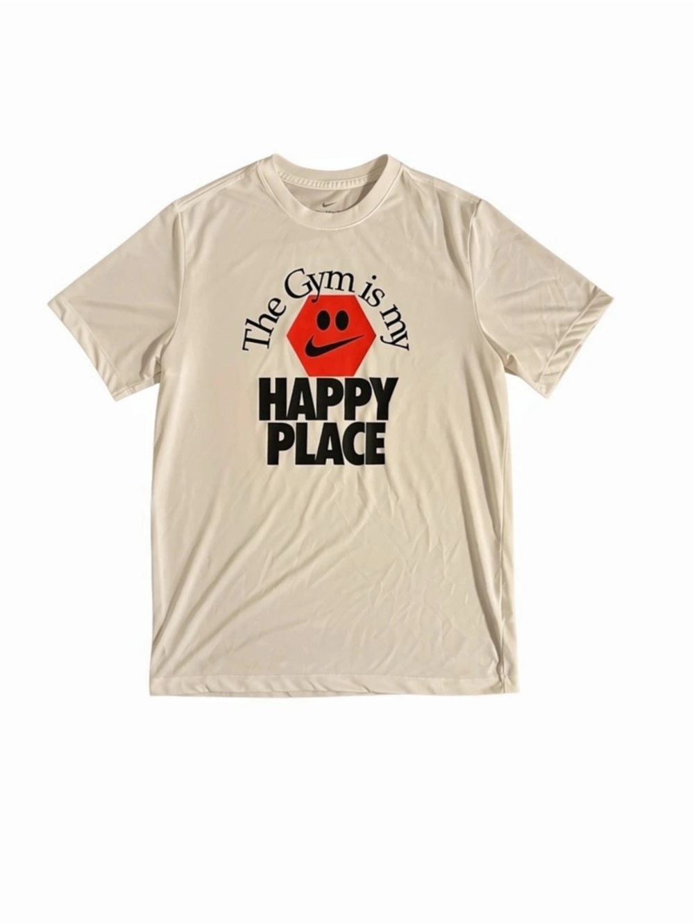Nike Dri-FIT “The Gym is my Happy Place” T-Shirt - White